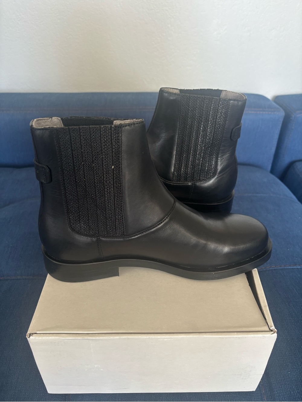 AllSaints Bloom Black Leather Chelsea Boot Sz 10 NIB $319 Retail